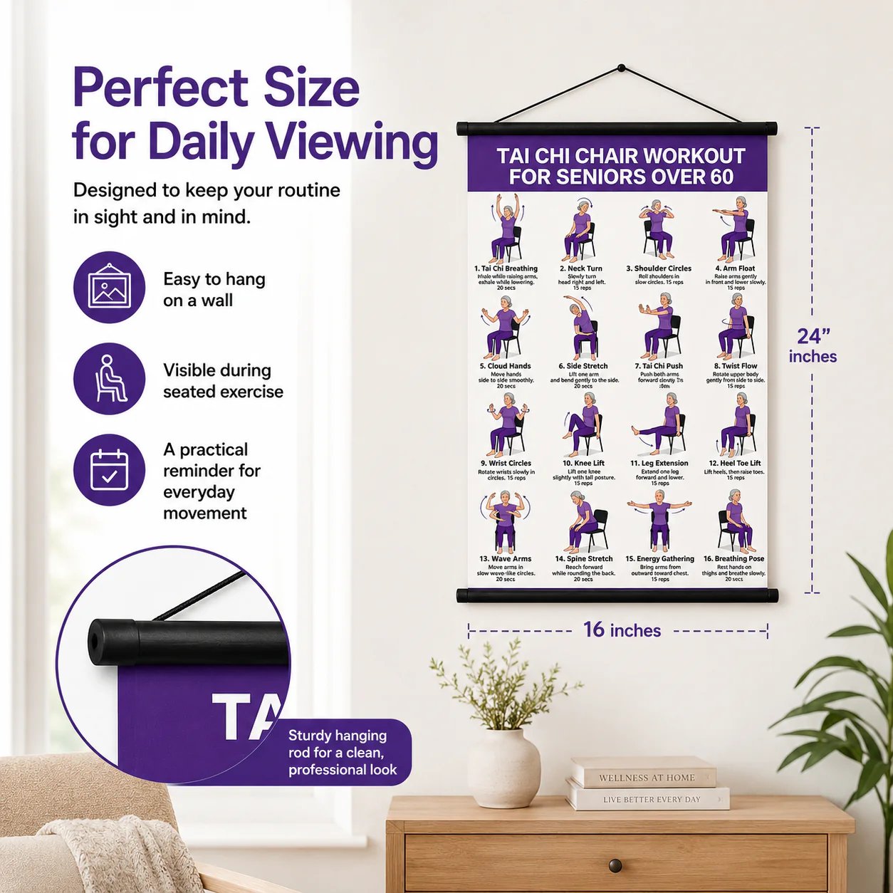 Seated activity poster wall display