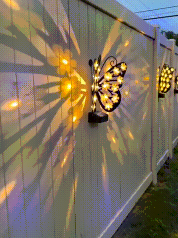 Solar butterfly decor