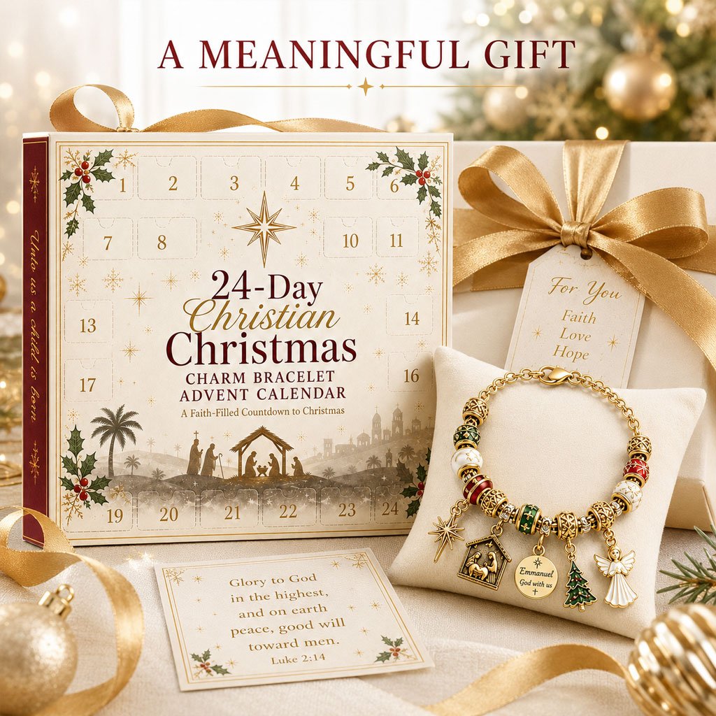 Christian Christmas charm bracelet gift