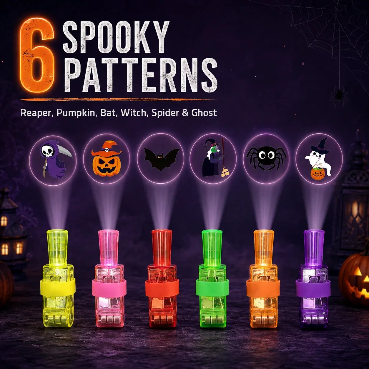 Halloween Pattern Finger Projector Lights