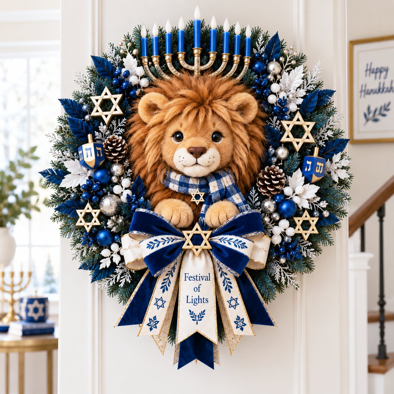 Lion of Judah wreath daytime display