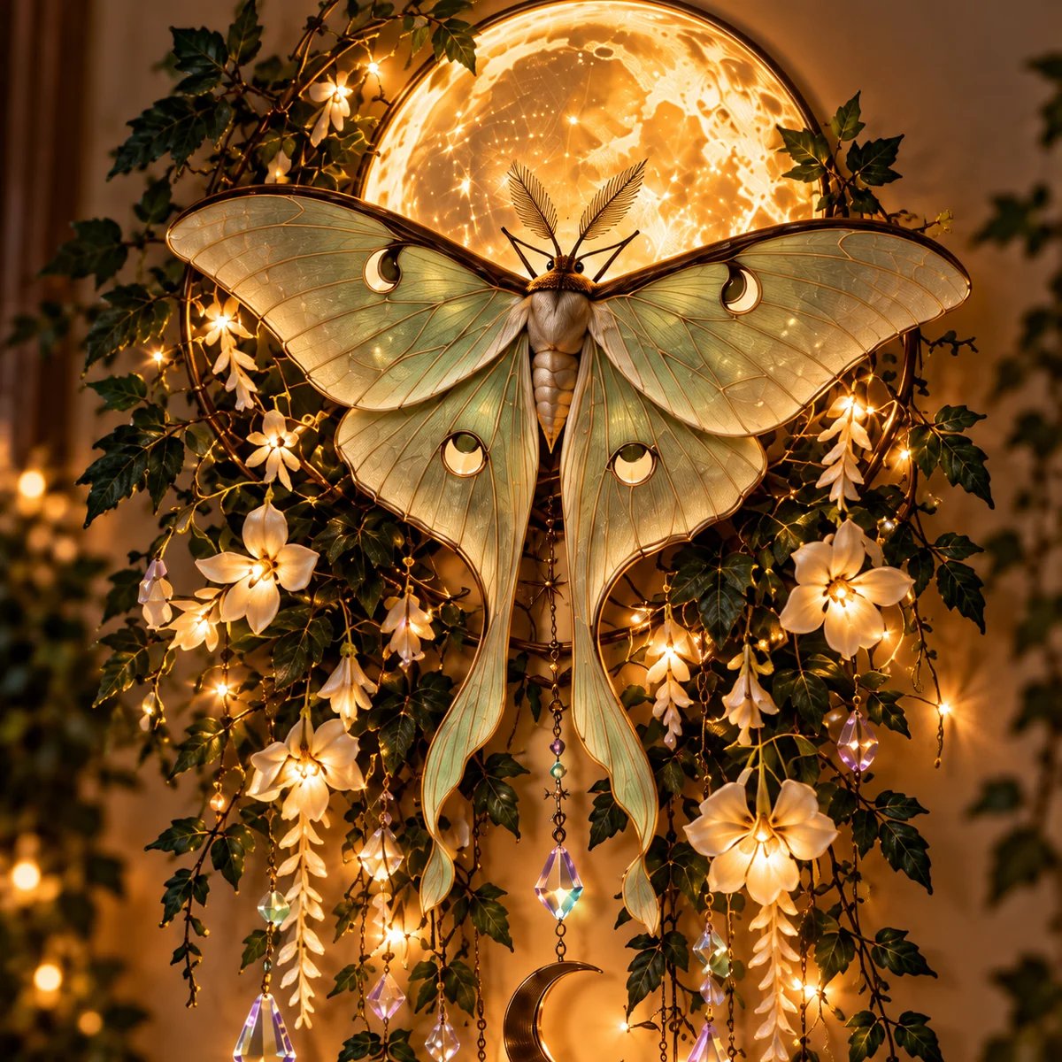 Moon moth wall decor
