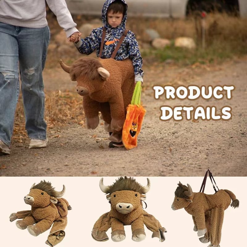 Highland Cow Ride-On Costume for parties and play