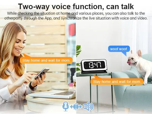 Smart Digital Clock Camera with Dual Band WiFi (5GHz & 2.4GHz) | Home Security & Real-Time Monitoring System