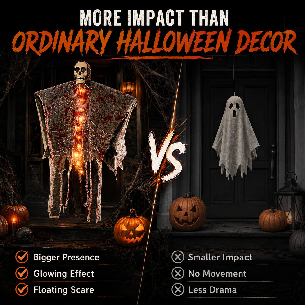 Halloween haunted house ghost display