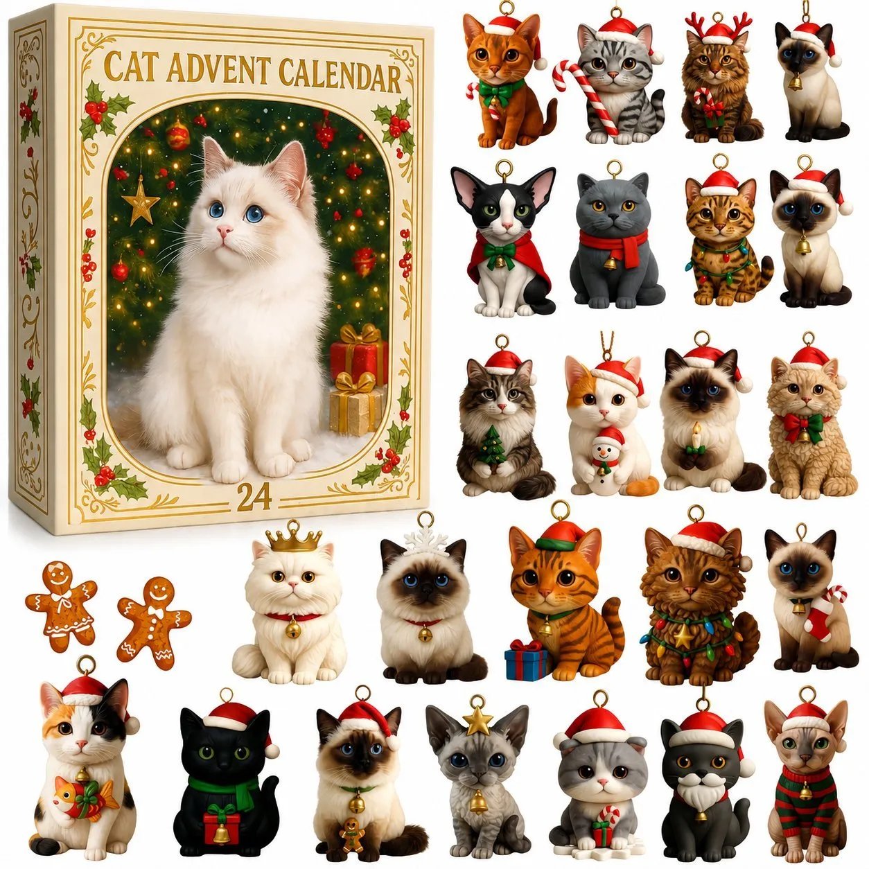 Cat Lovers Advent Calendar product details and dimensions