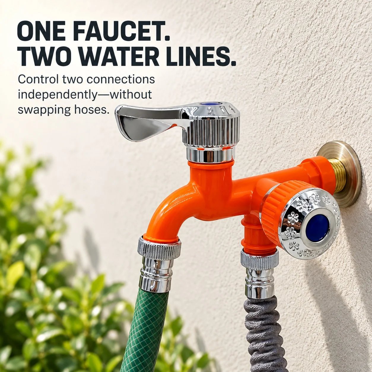 One Faucet Two Water Lines Dual Control Tap