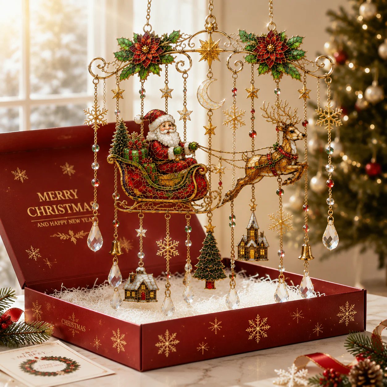 Christmas wind chime home display