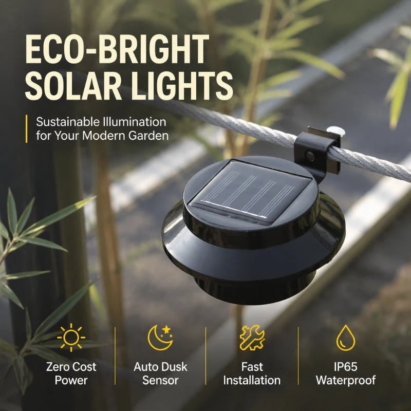 ☀️ Solar LED Gutter Wall Light | Outdoor Accent product detail 1