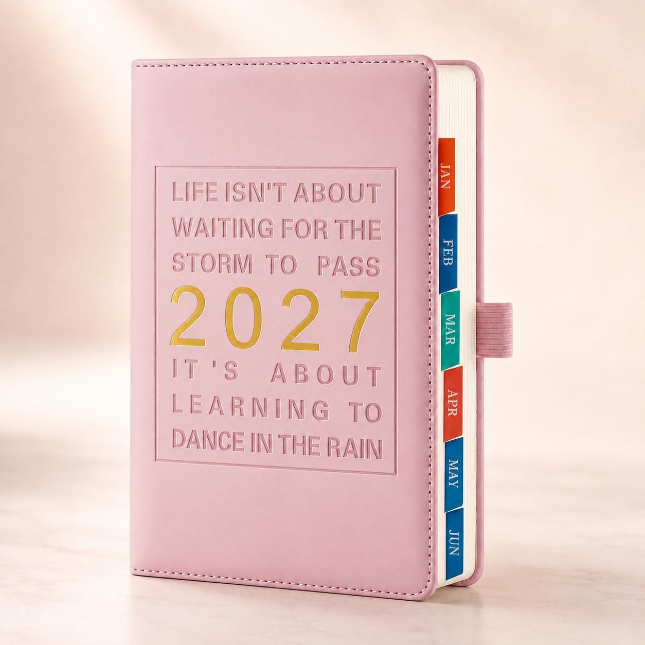 2027 planner notebook color and detail view