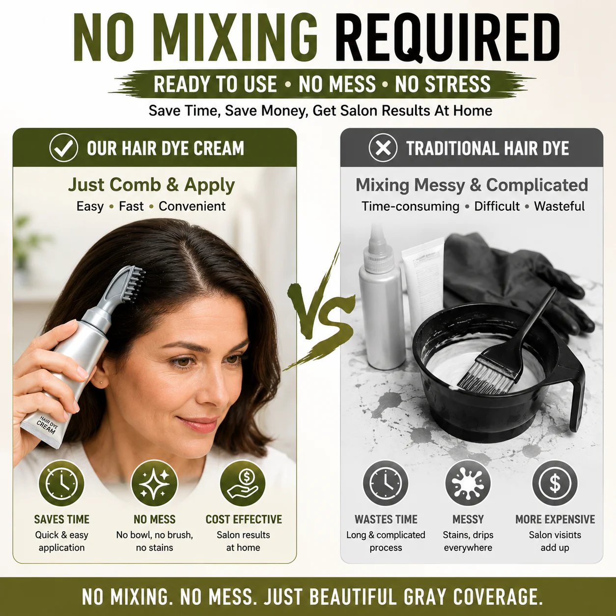 Hair dye comb application steps Hair dye comb application steps