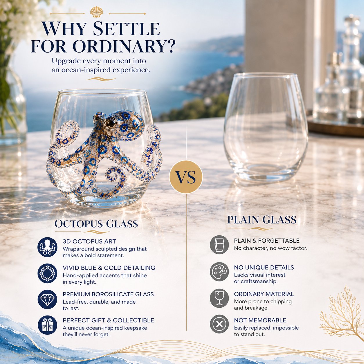 Octopus glass lifestyle drink moment