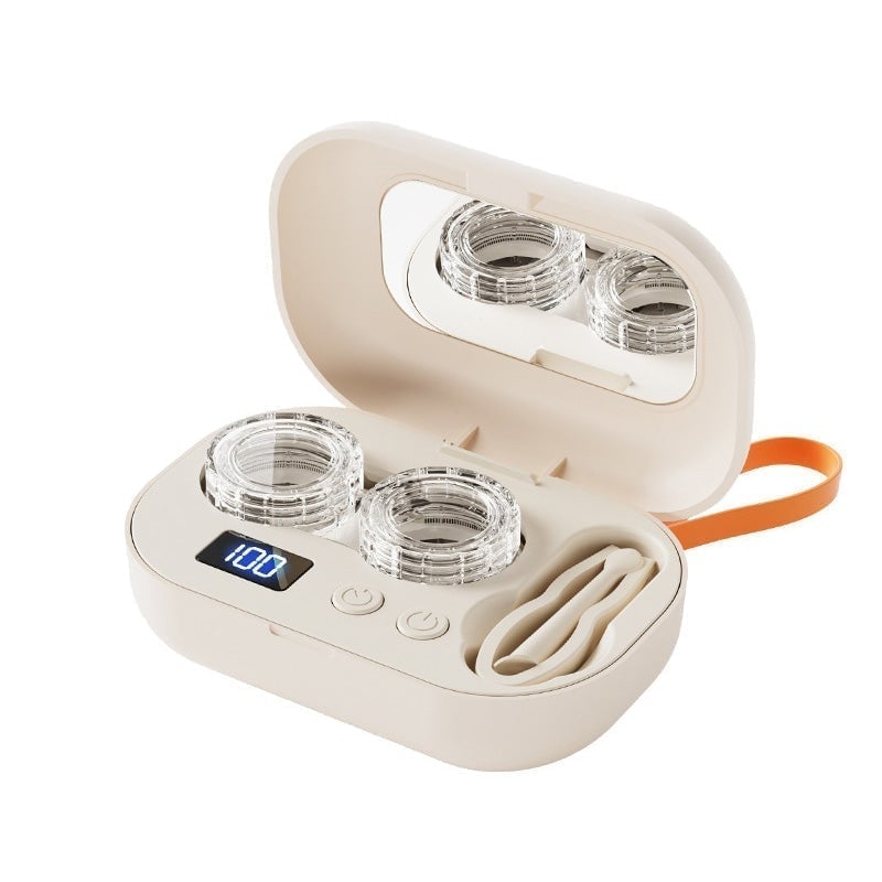 Portable Ultrasonic Contact Lens Cleaner Case