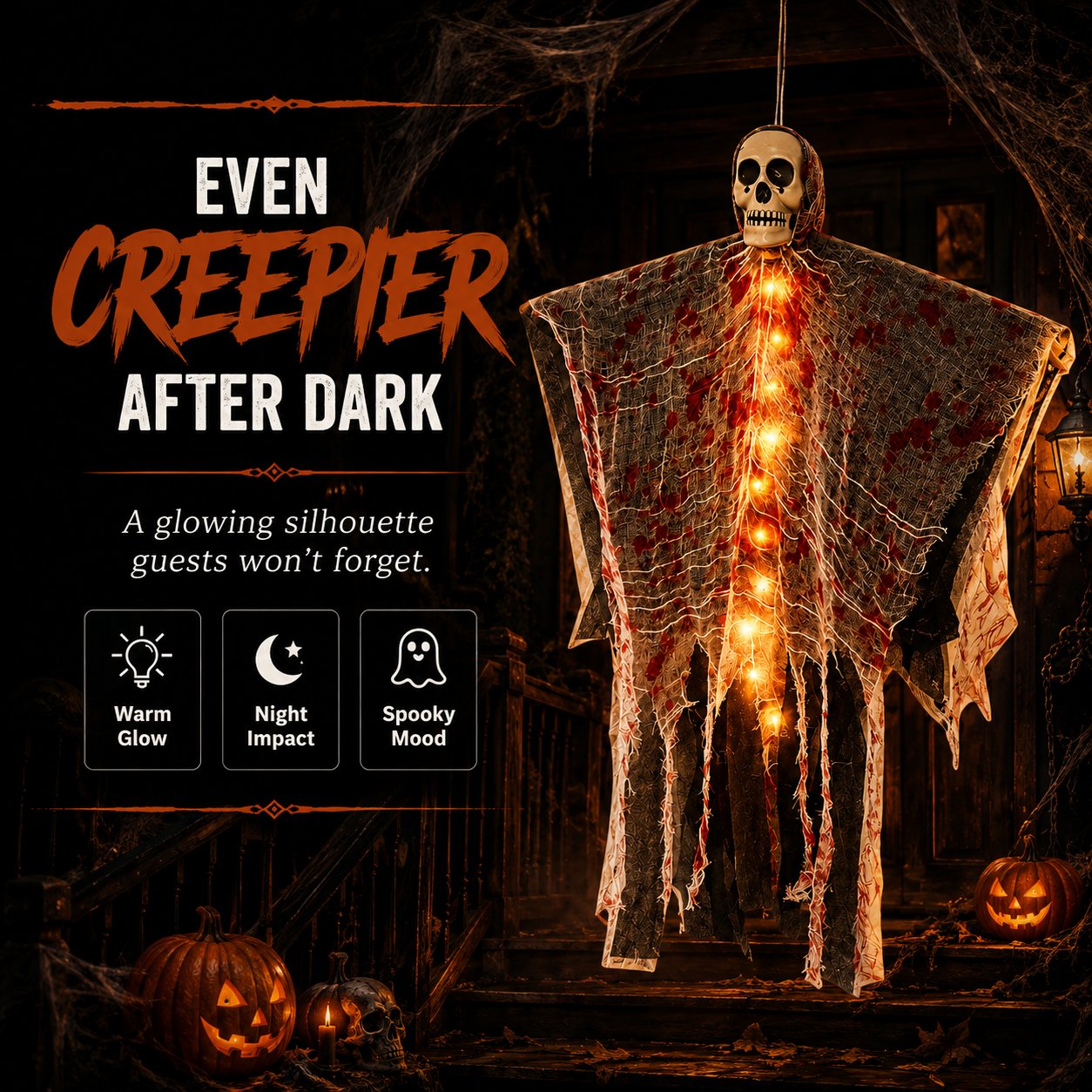 Halloween ghost glowing effect