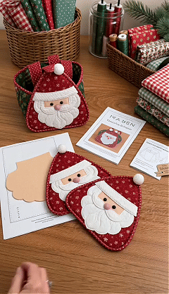 Christmas Quilted Carry Basket preview