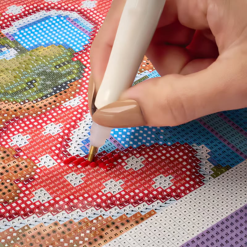 Placing sparkling diamonds onto 2027 calendar artwork