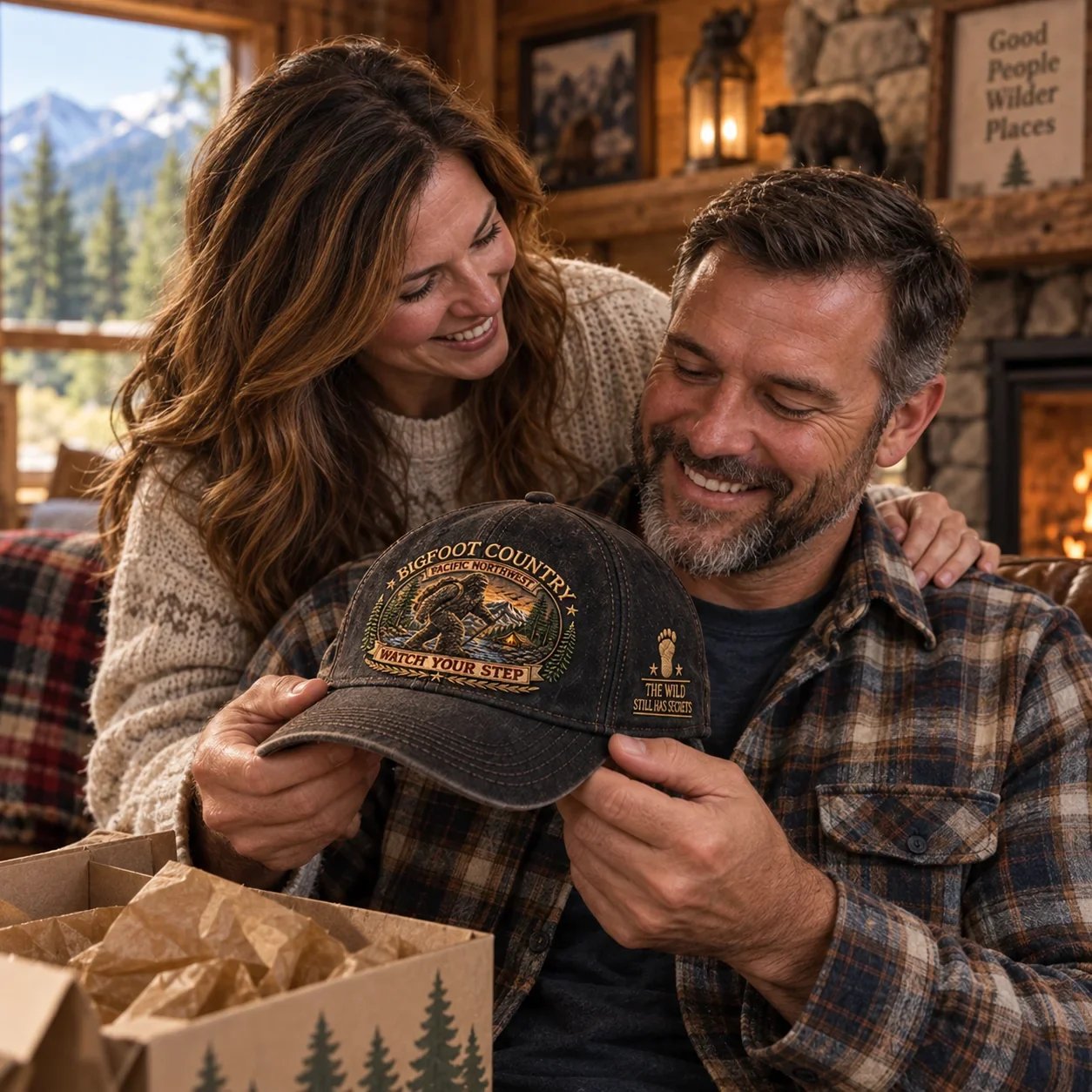 Bigfoot Country cap given as a cabin gift
