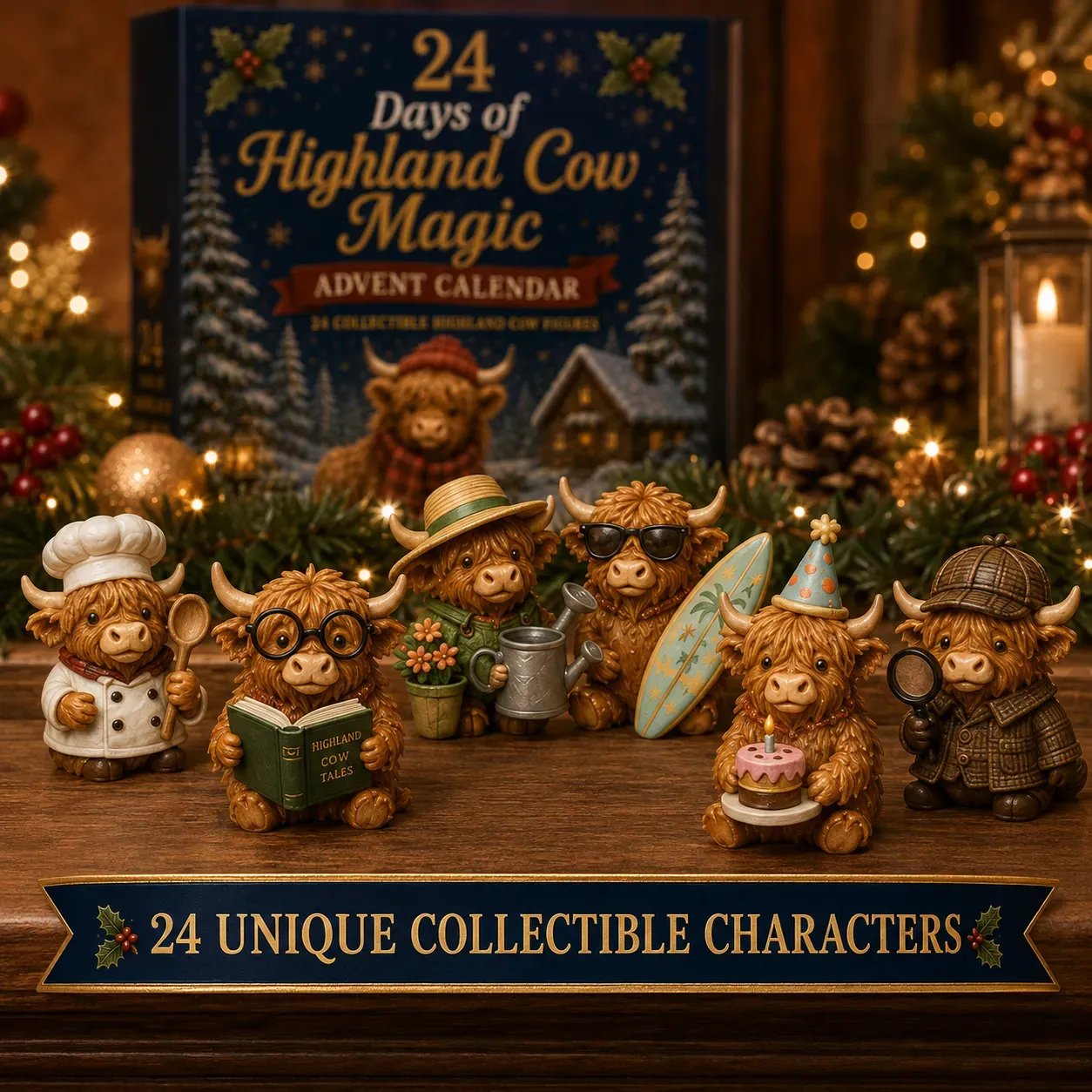 Highland Cow Advent Calendar product presentation