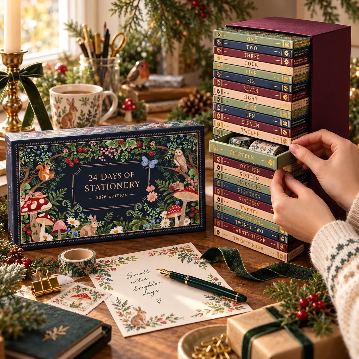Stationery Christmas countdown gift set