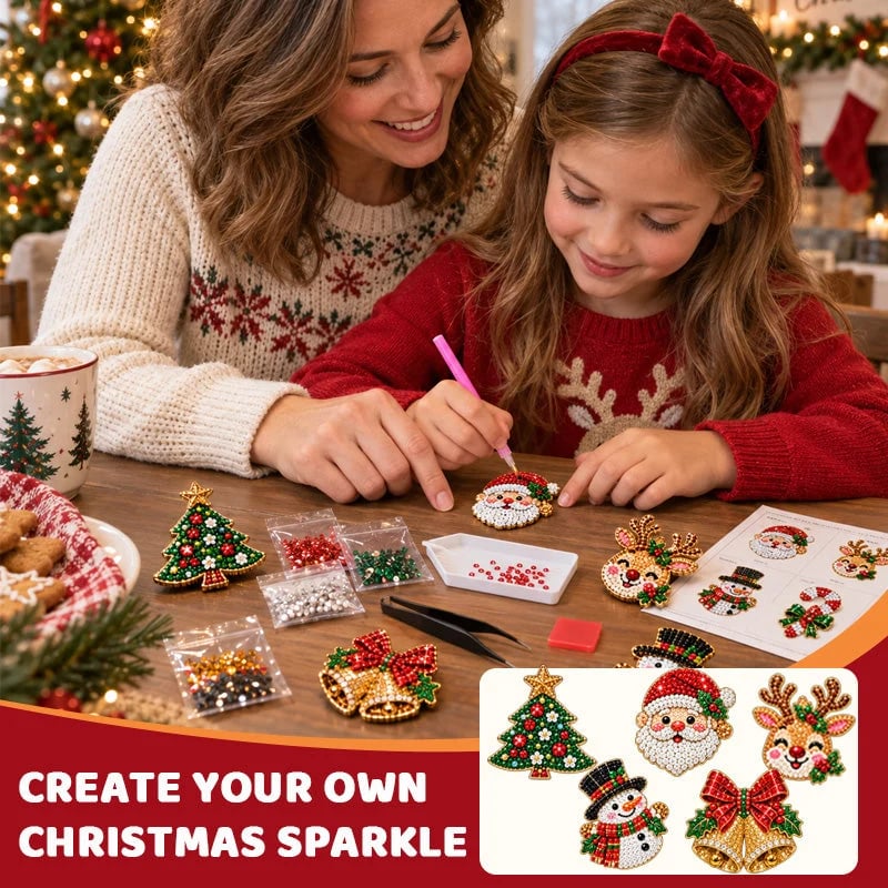 Complete Christmas brooch collection