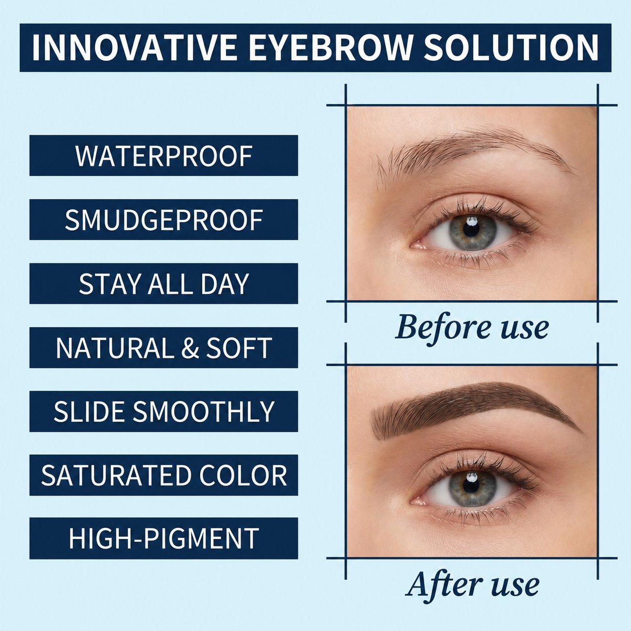 Number 01 light brown eyebrow pen and tinted gel