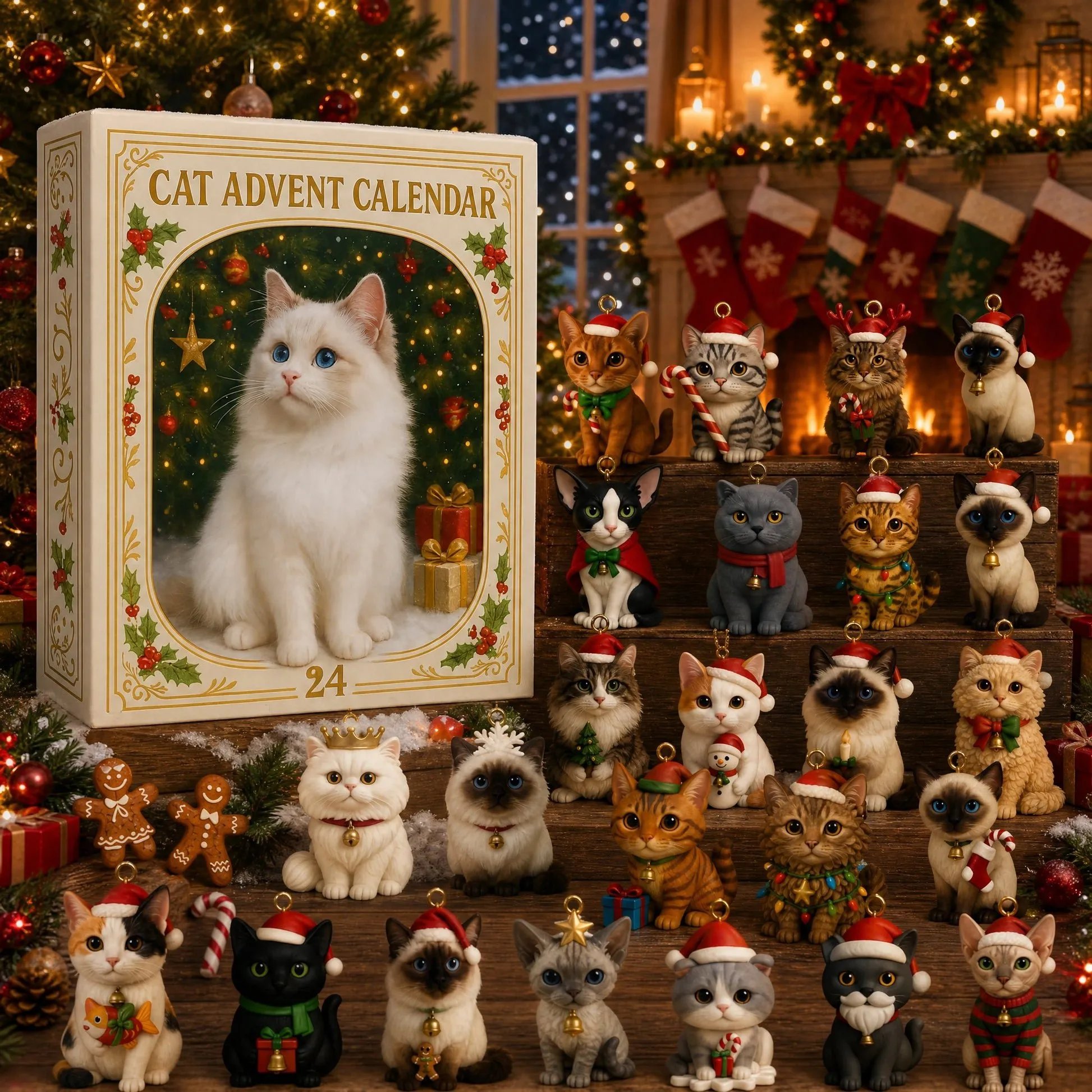 Cat Lovers Advent Calendar Christmas countdown display