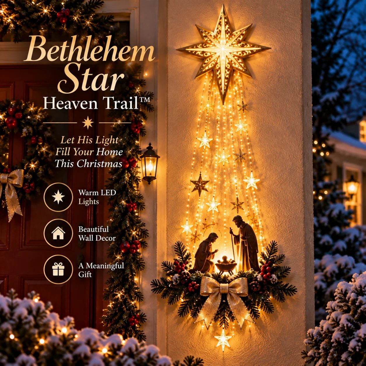 Bethlehem Star of Faith main Nativity wall display
