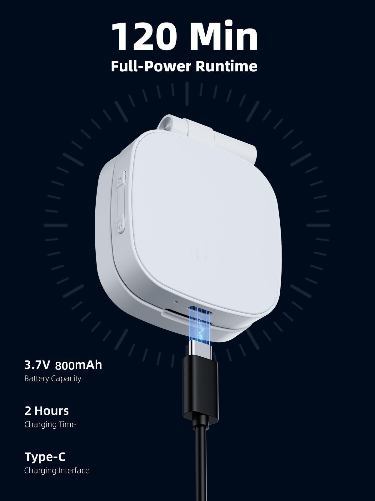 Extended Use and USB-C Recharge