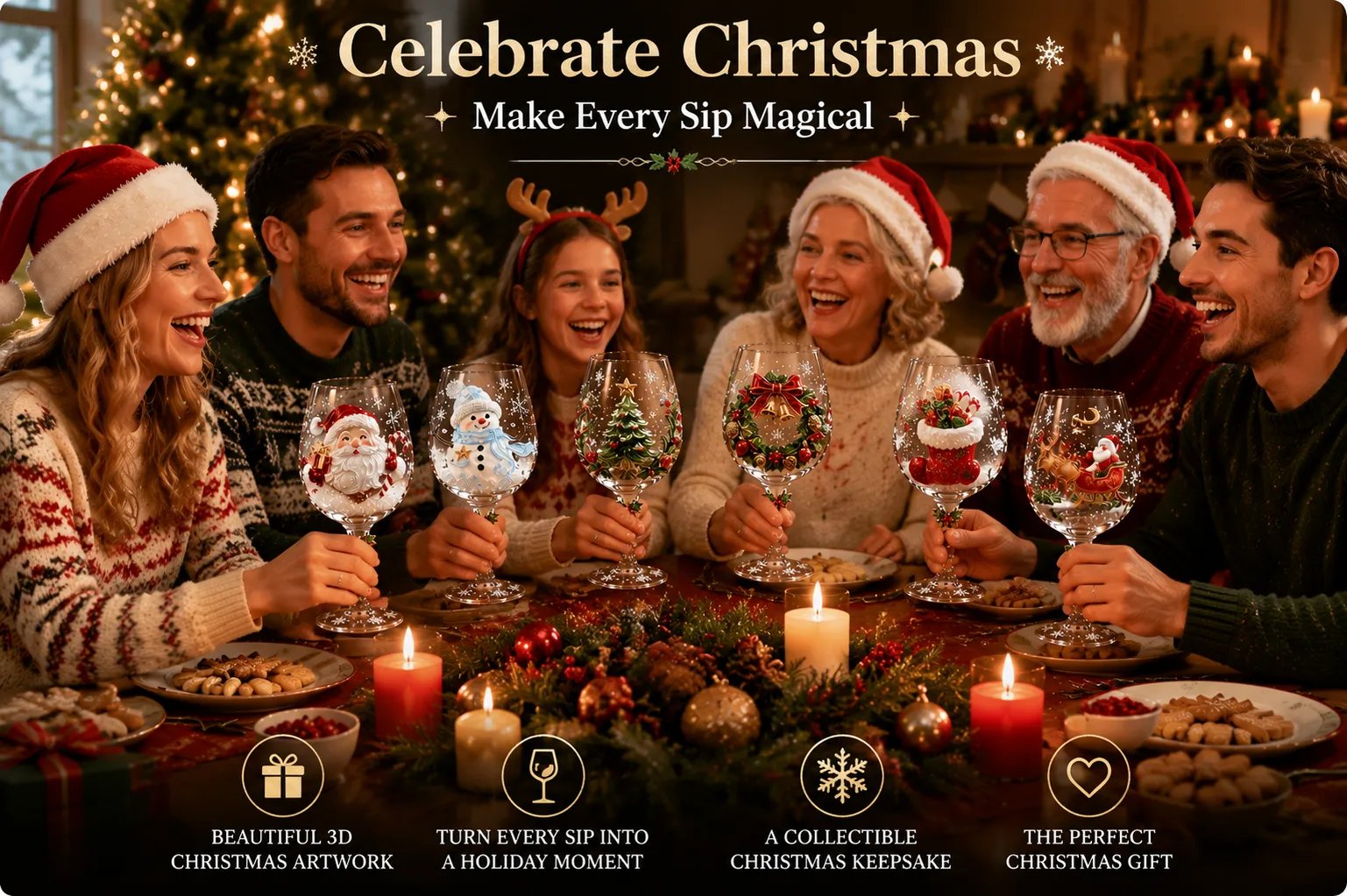 Christmas glass dimensions