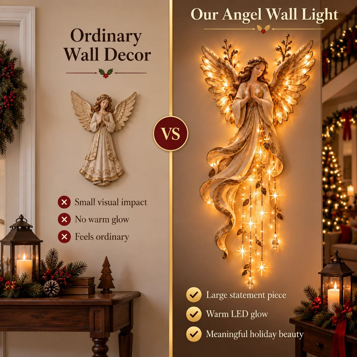 Guardian Angel compared with ordinary wall decoration