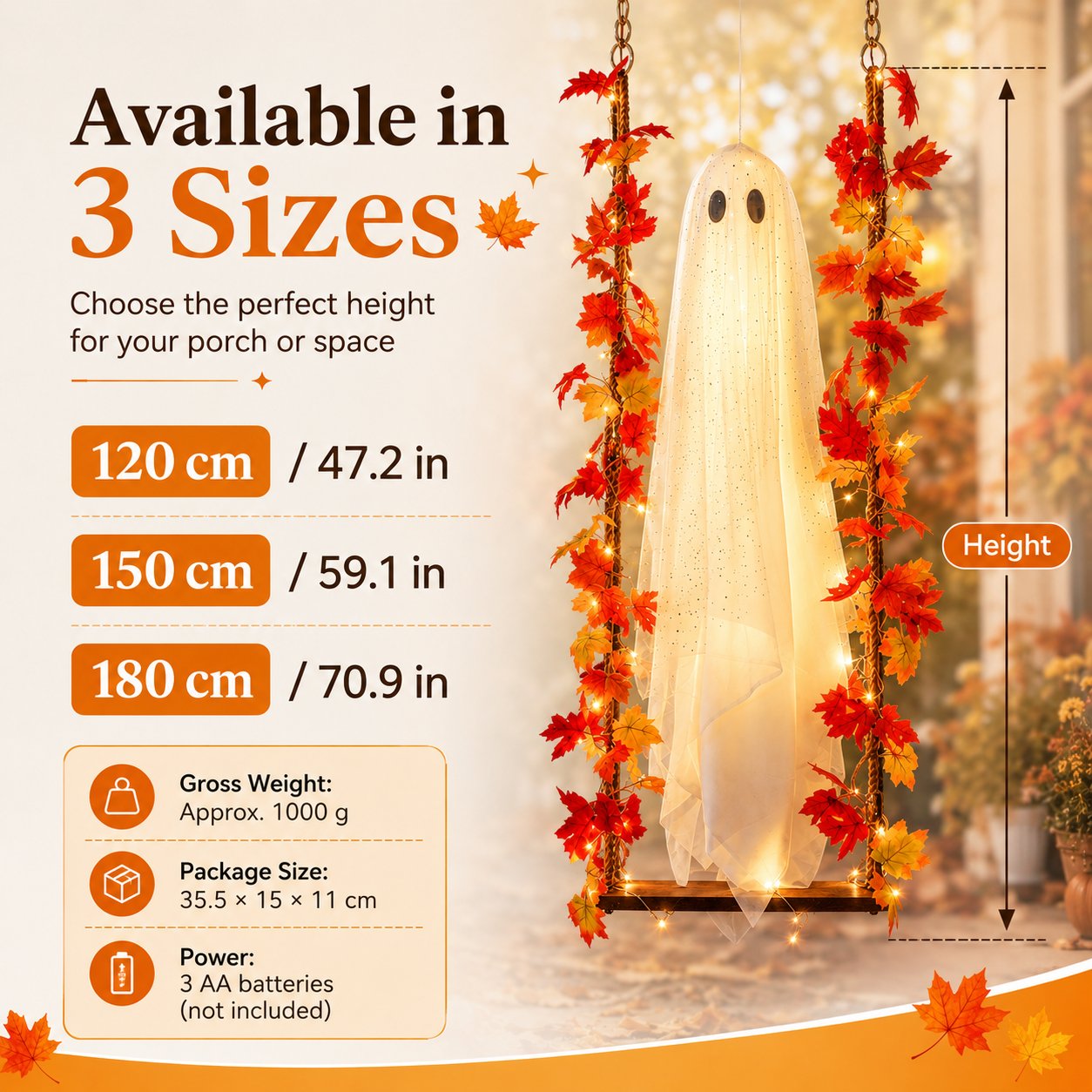 Ghost swing dimensions and component details
