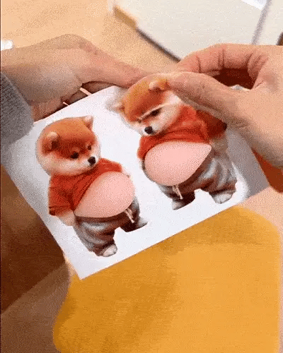 3D Cute Shiba Inu Self-Adhesive Door Stopper & Stress Ball