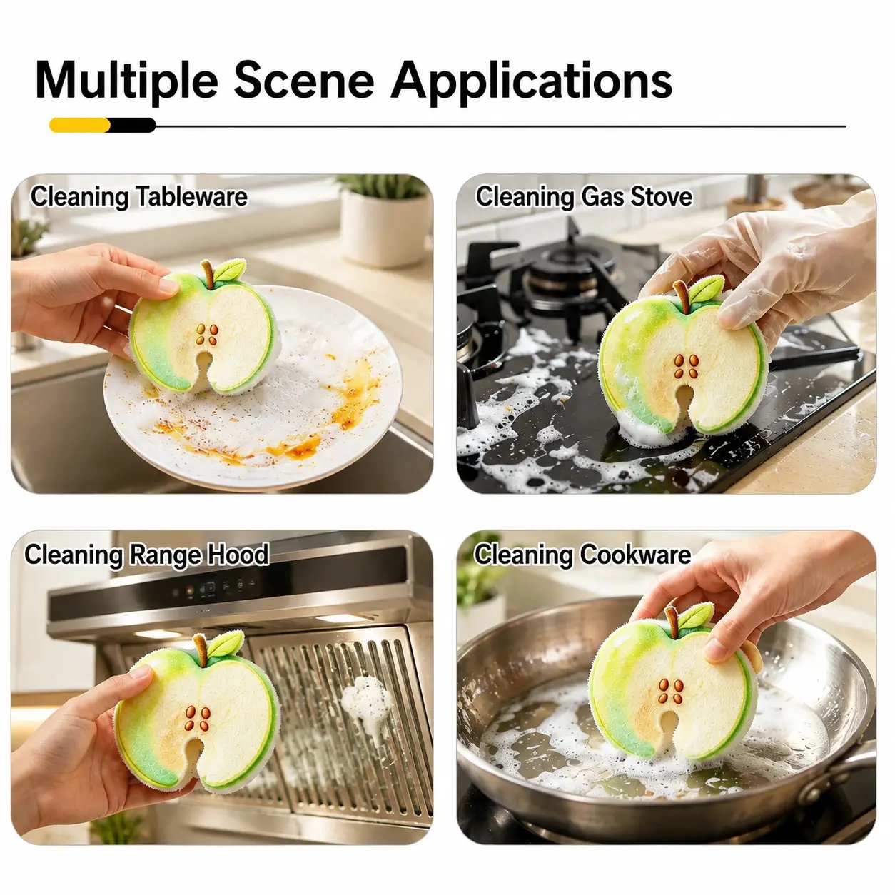 Compressed Cellulose Sponges – 3-Pack Fruit-Shaped