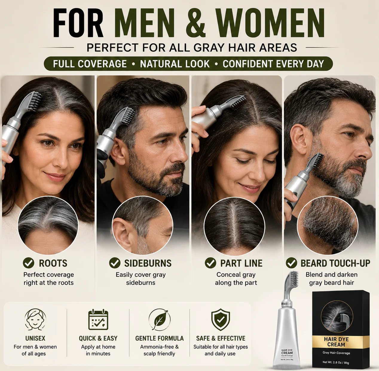 Hair dye comb for men and women Hair dye comb for men and women