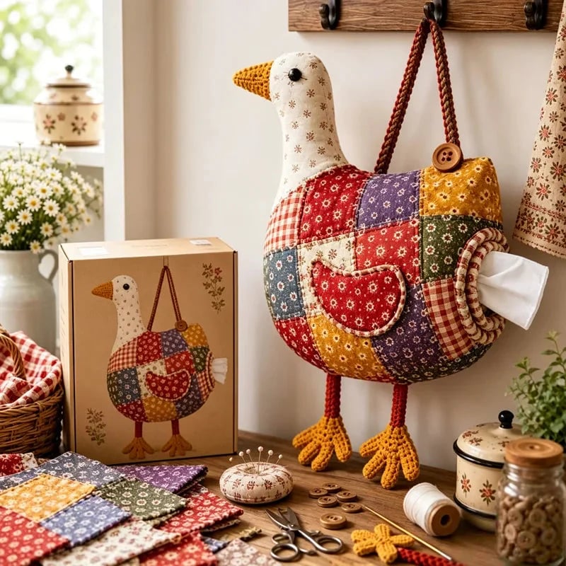Handmade animal tissue holder gift project
