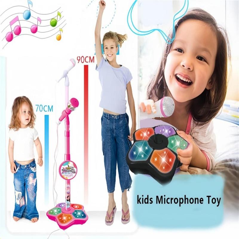 Microphone Toy, Karaoke Machine Toy with Light, Singing Machine Toy, Music Toy for Kids, Birthday Gift for Girls