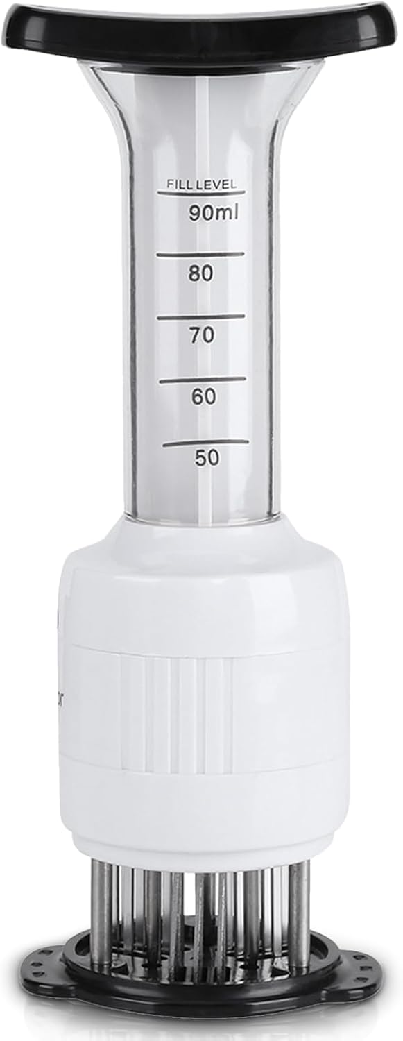 Stainless steel Marinade Meat Injector, Marinade Tenderizer Injector Needle Flavor Syringe Cooking Meat Poultry Turkey Chicken BBQ