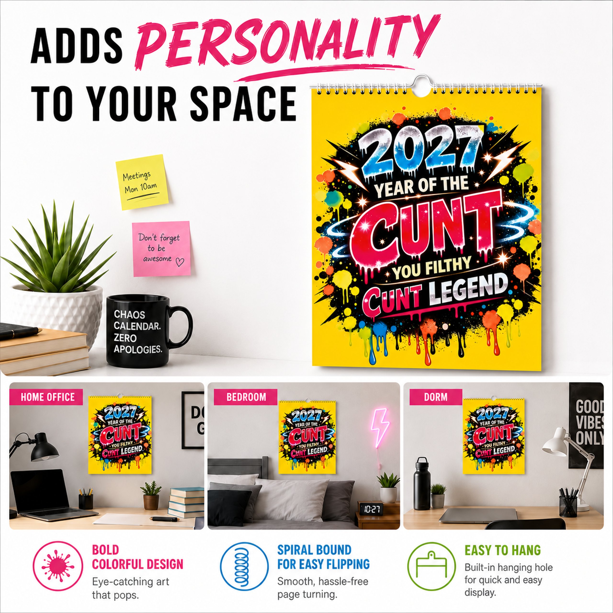2027 bold humor calendar
