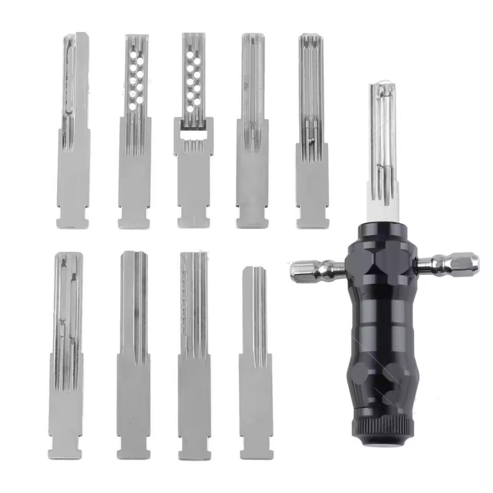 🔐Tubular Lock Pick Set: 9-in-1 Precision Unlocking Tool for Locksmiths