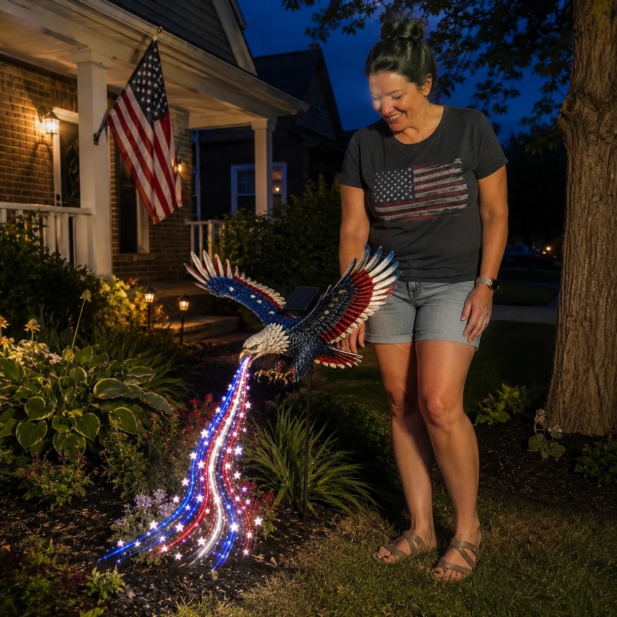 Freedom Eagle garden lifestyle scene
