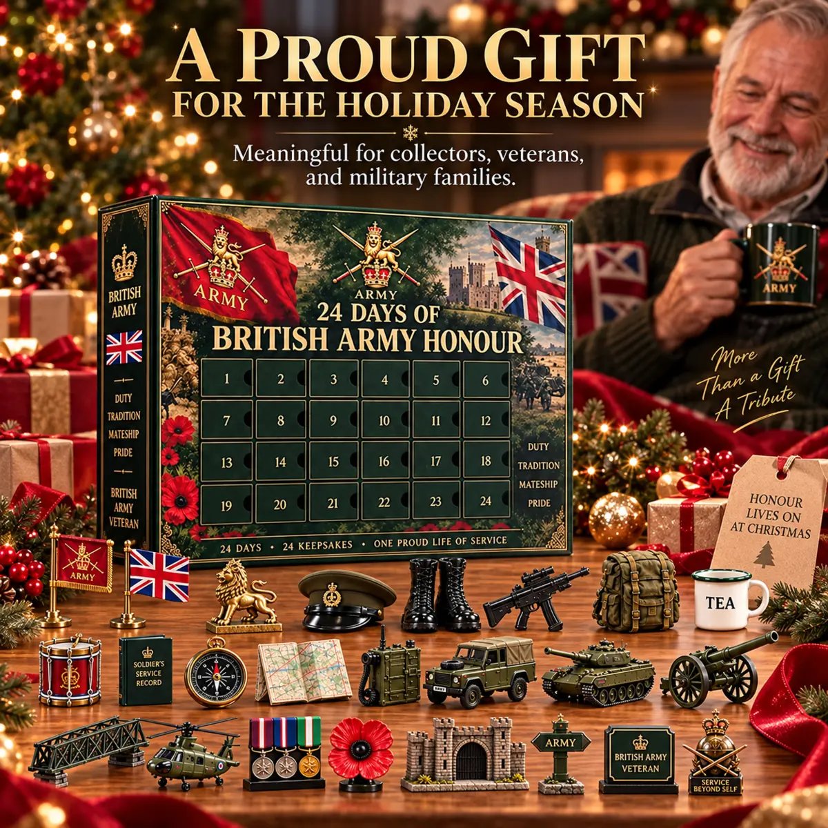 British Army Honour Advent Calendar presented as a meaningful Christmas gift