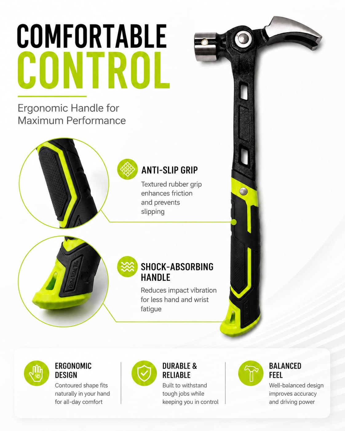Non-slip shock-absorbing hammer grip Non-slip shock-absorbing hammer grip