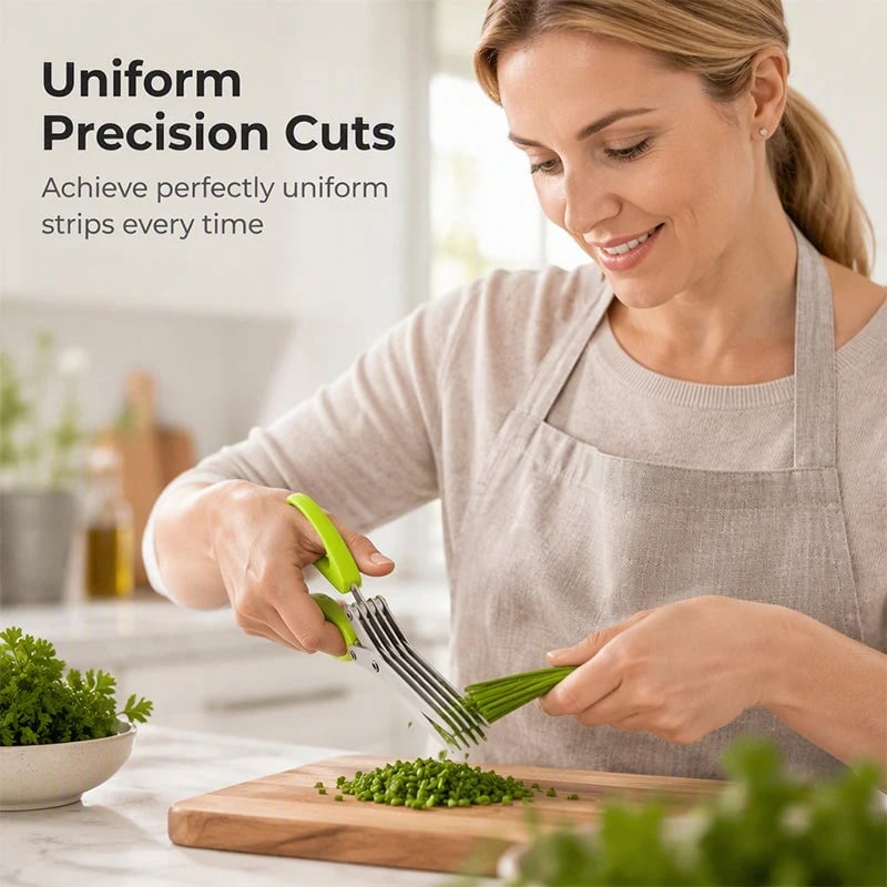 🌿 Multi-Blade Herb Scissors | Quick Kitchen Prep detail image 5