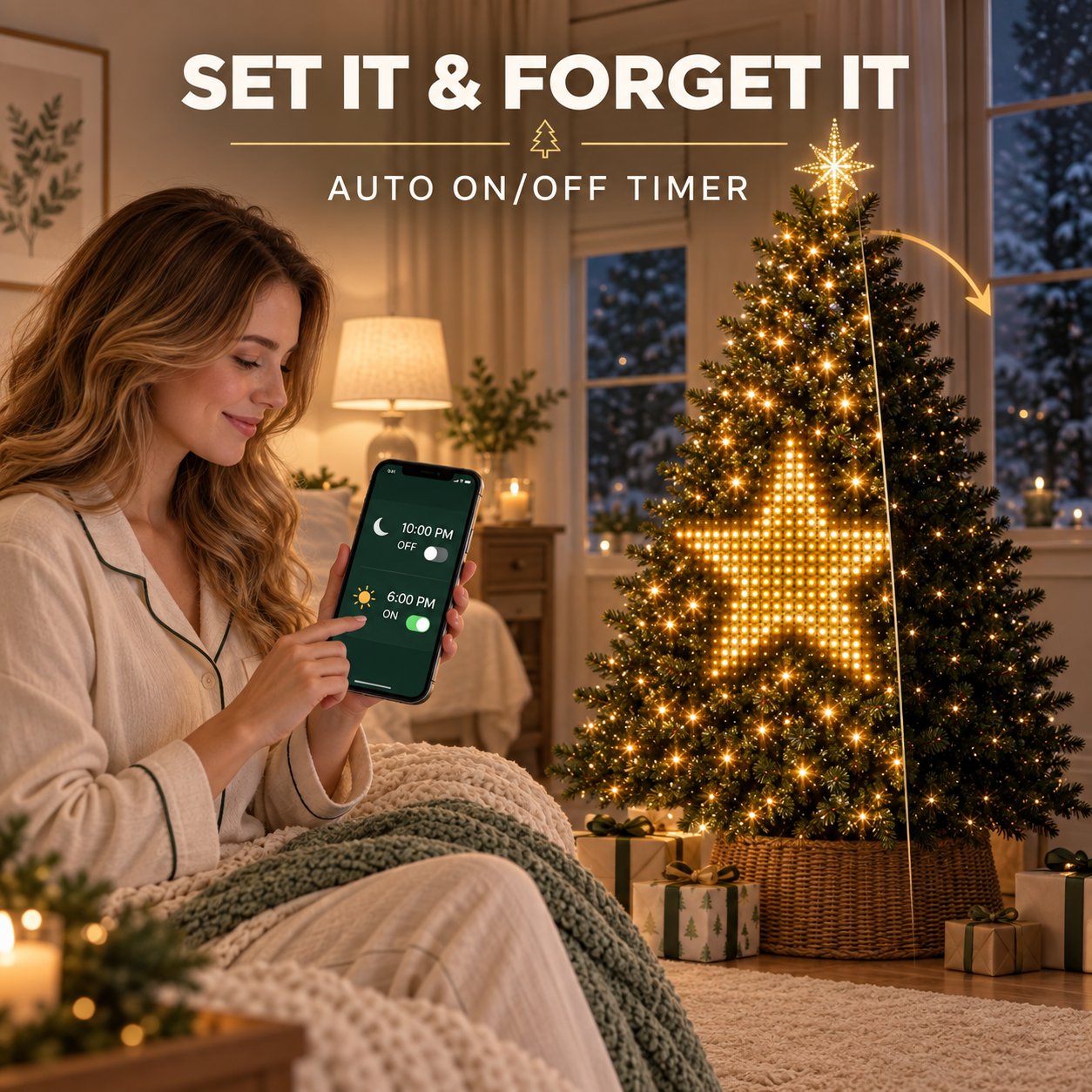 Animated holiday tree display
