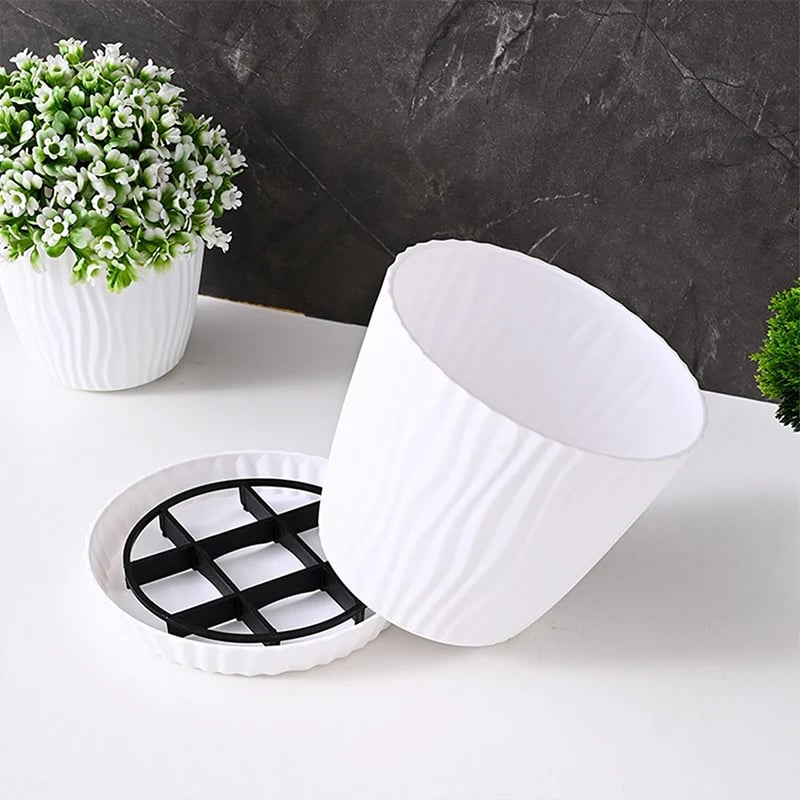 Grid structure of flowerpot riser tray