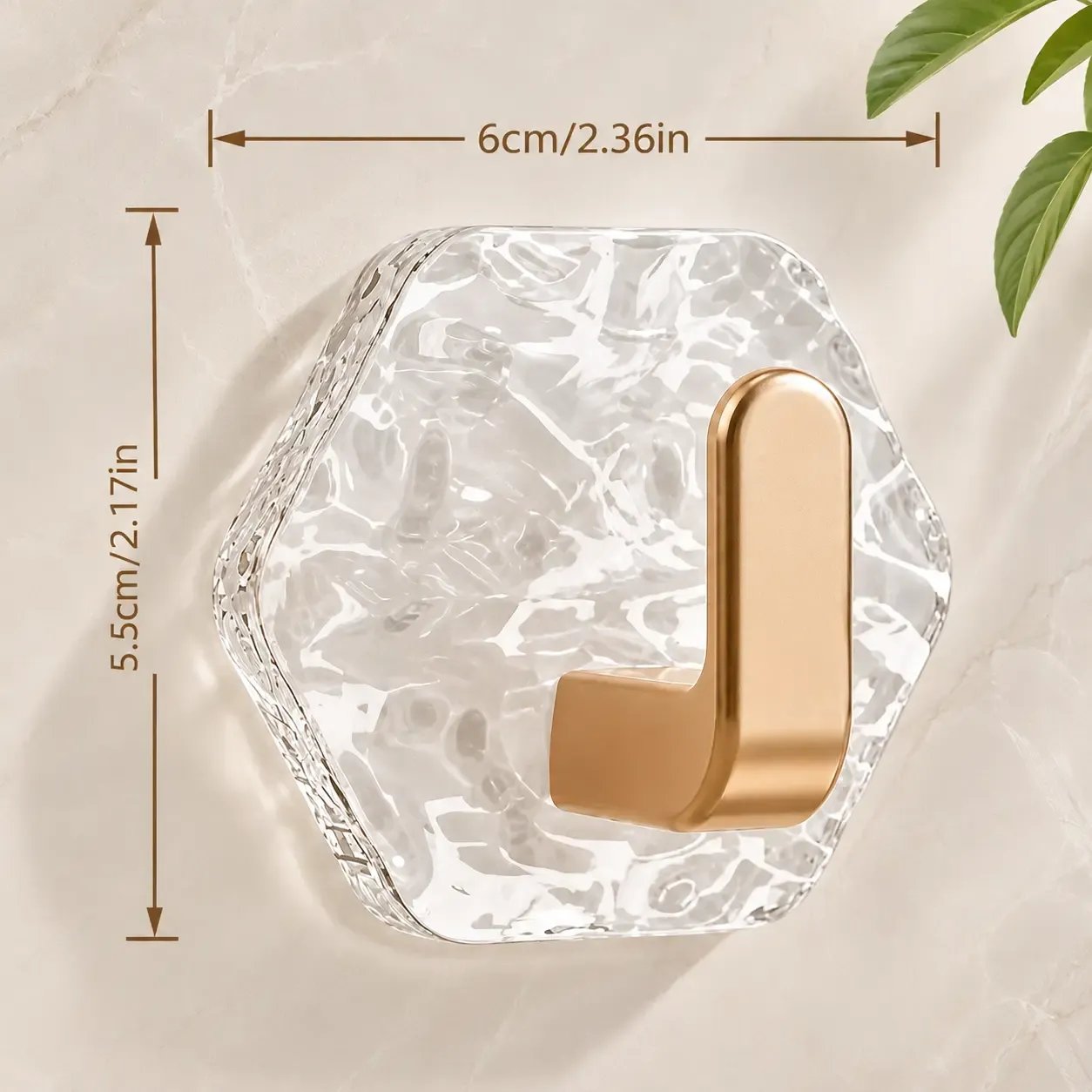 Ripple hook dimensions 6 cm by 5.5 cm