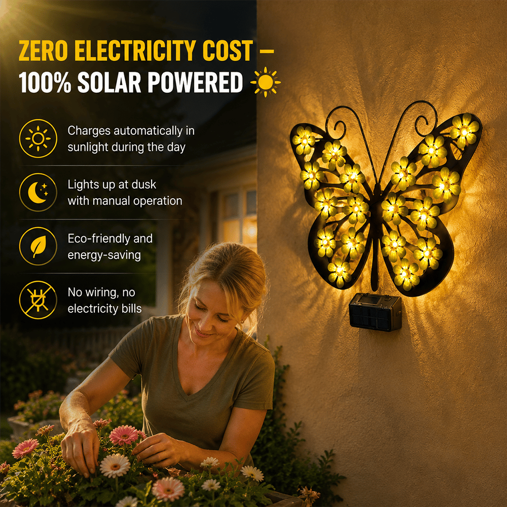 Solar powered feature