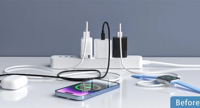 Bedside charging station