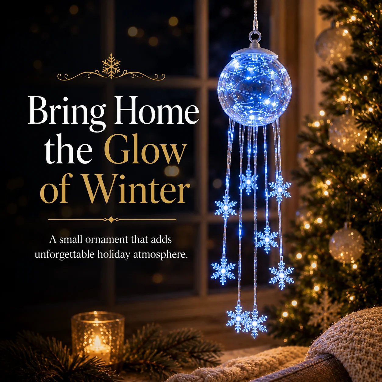 Icy Glow Hanging Ornament Christmas gift