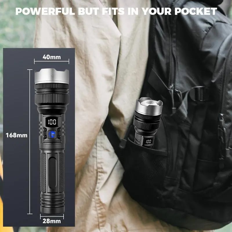 Product Introduction of 2-in-1 POWER BANK FLASHLIGHT | Super Bright, USB Rechargeable, Zoomable | Camping, Emergency, Fishing fathersdaygift 5